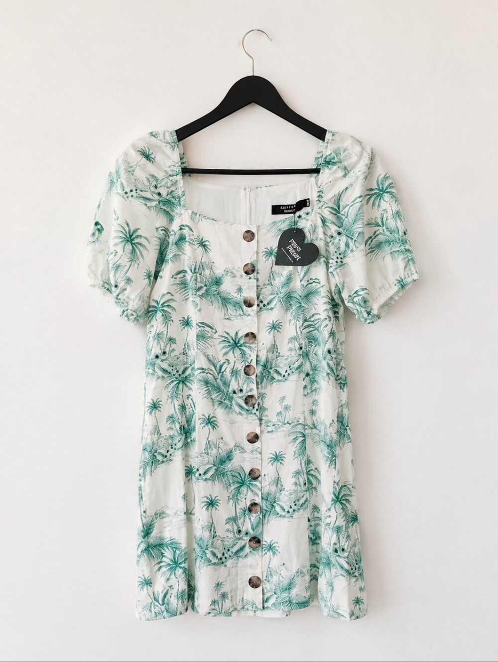 •Paper Heart Cute Tropical Dress